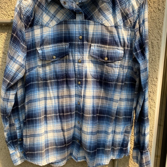 Plaid Blue Botton Down! - Picture 2 of 4